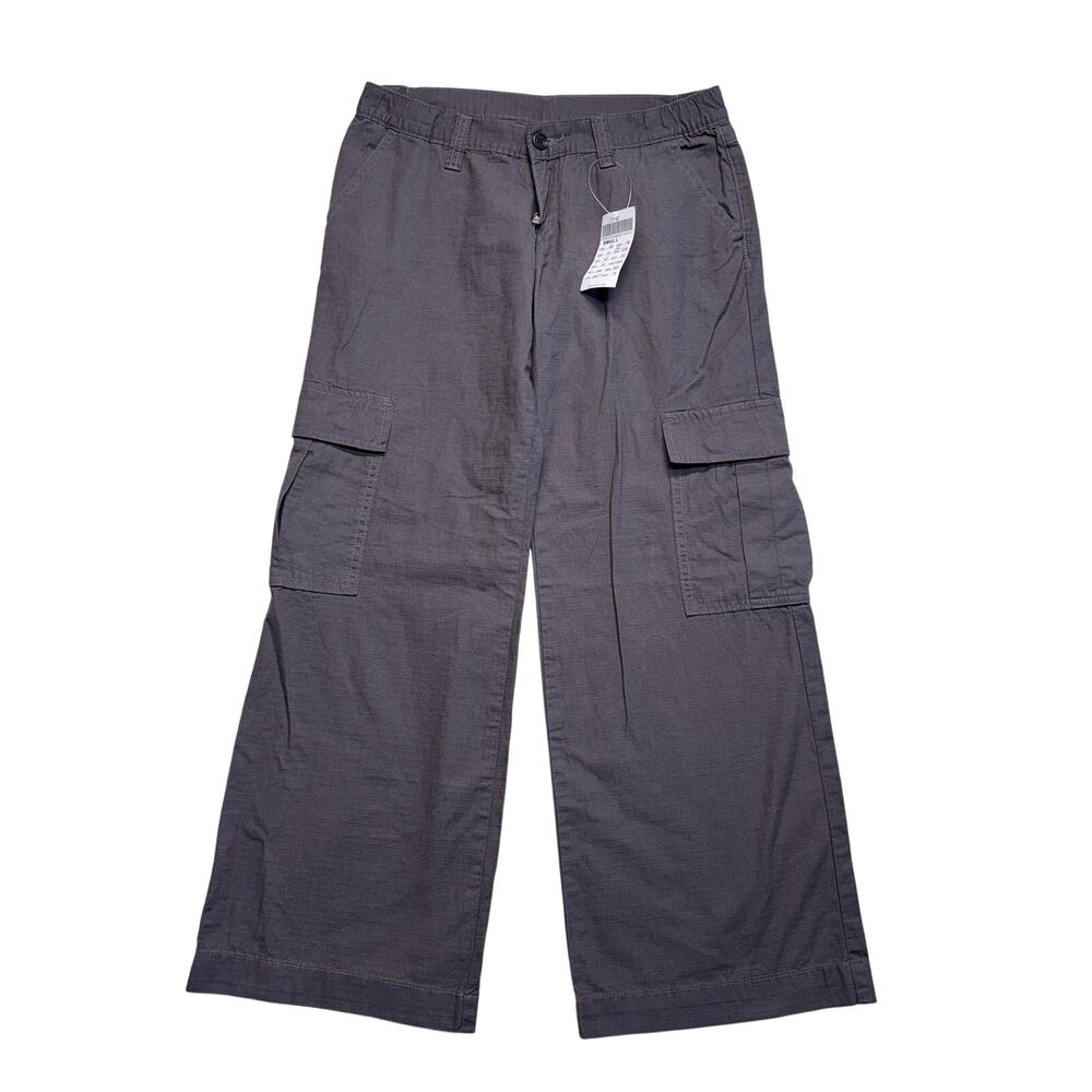 J. Galt Shanghai Pants Small Womens Grey Ripstop Cargo Baggy Loose New NWT